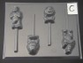 487sp Monster Co Full Body Chocolate Candy Lollipop Mold FACTORY SECOND
